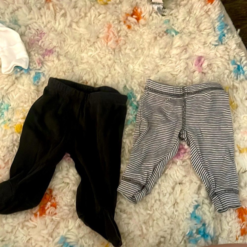 Newborn pants , with footies